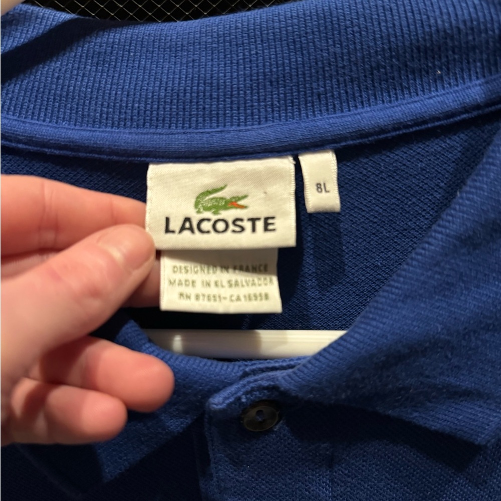 Royal blue Lacoste polo - Picture 3 of 4